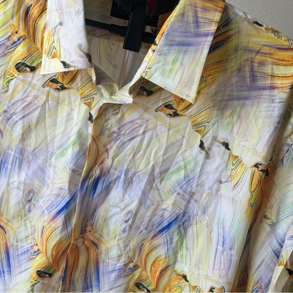 Mens Inserch Men’s 2XL Short Sleeve Button-Down Shirt Abstract Print - Picture 3 of 6